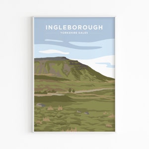 Ingleborough Yorkshire Dales Print - National Park Poster