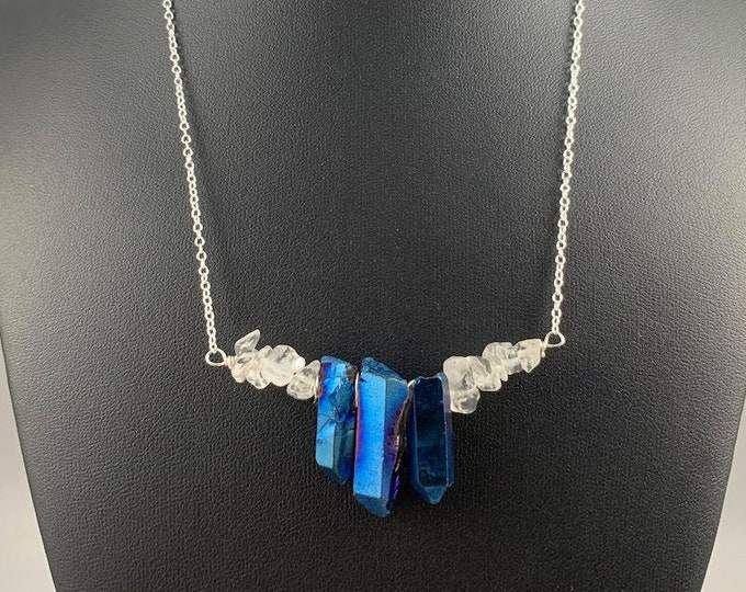 Blue Crystal Statement Necklace