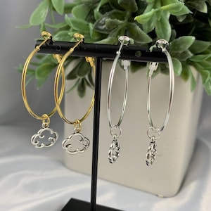 Cloud Hoop Earrings, Cloud Jewelry, Cloud, Gifts for her, Hoop Earrings, Presents for her, Cloud Accessories, Silver Earrings, Gold Earrings