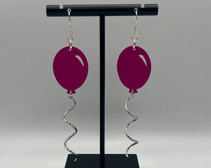 Pink Balloon Dangle Earrings