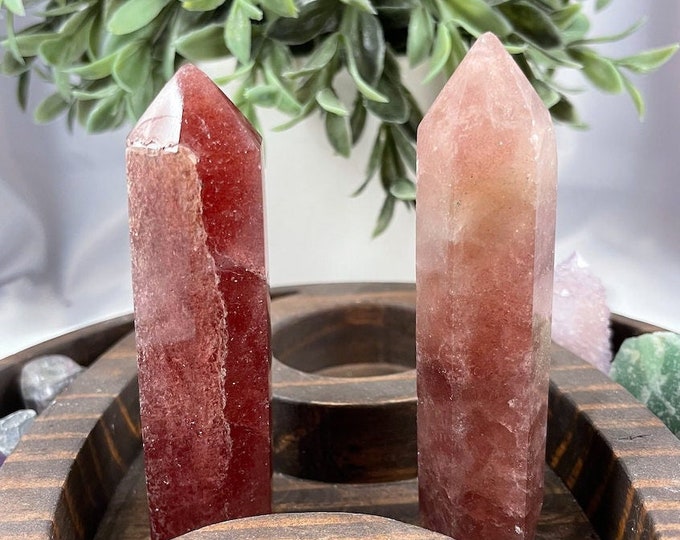 Strawberry Quartz Crystal Tower