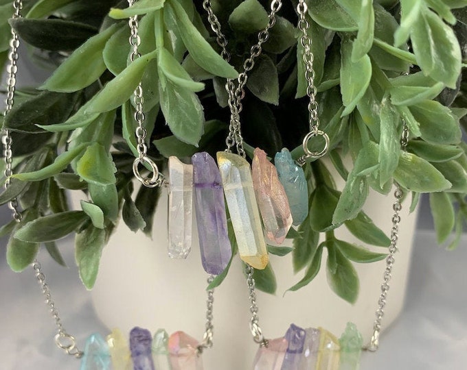 Colorful Crystal Bar Necklace