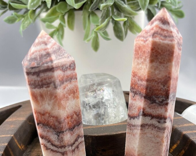 Tricolored Calcite Crystal Tower