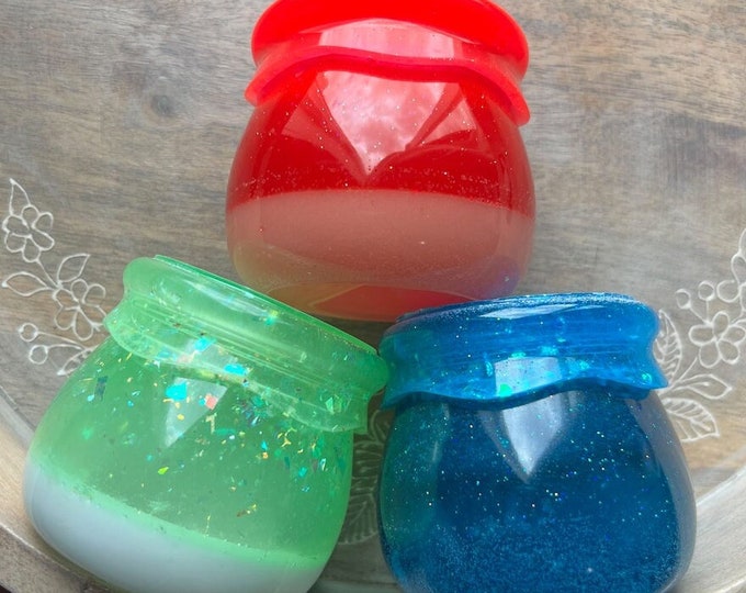 Glow in the Dark Sparkle Resin Stash Jars