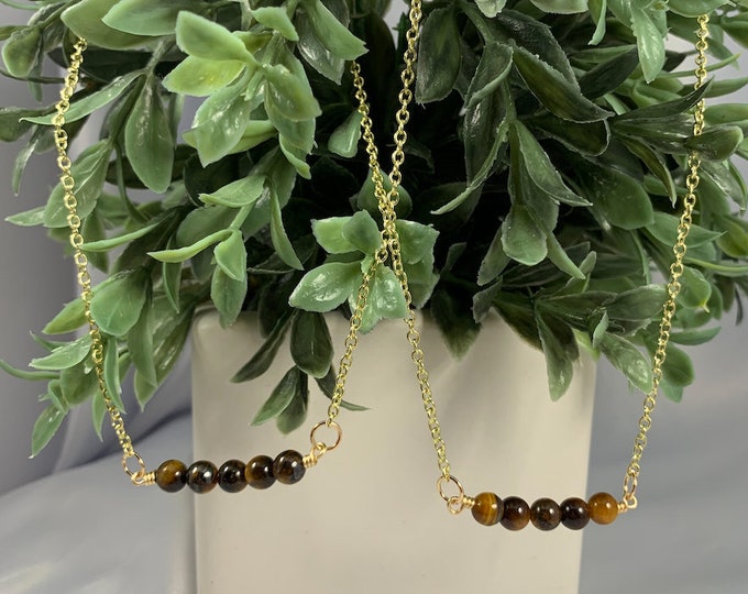 Tigers Eye Crystal Necklace