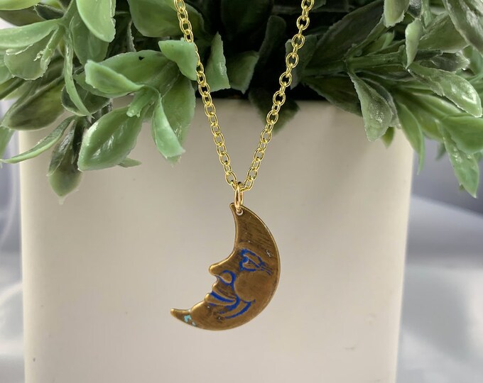 Crescent Moon Pendant Necklace