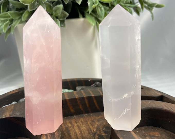 Rose Quartz Crystal Tower