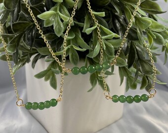 Green Aventurine Crystal Necklace, Green Aventurine, Layering Necklace, Crystal Necklace, Handmade Jewelry, Crystal Jewelry, Crystal Healing