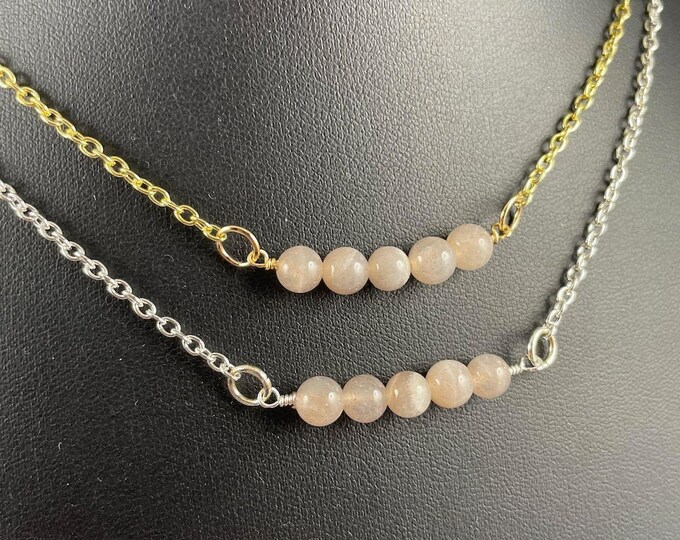 Rare Grey Sunstone Crystal Necklace