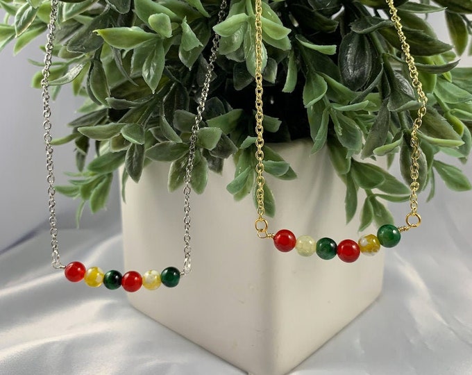 Rasta Healing Crystal Necklace