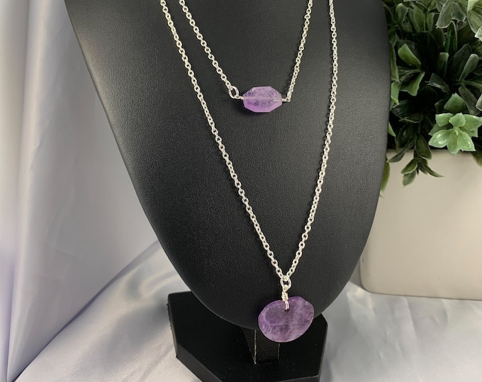 Amethyst Crystal Multi-Strand Necklace