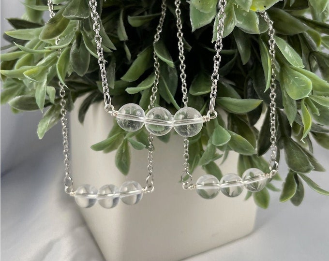 Clear Crystal Quartz Necklace