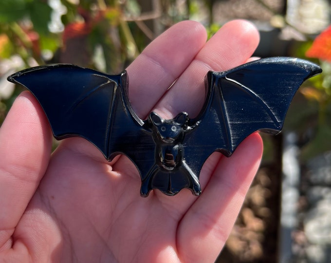 Black Obsidian Bat Crystal