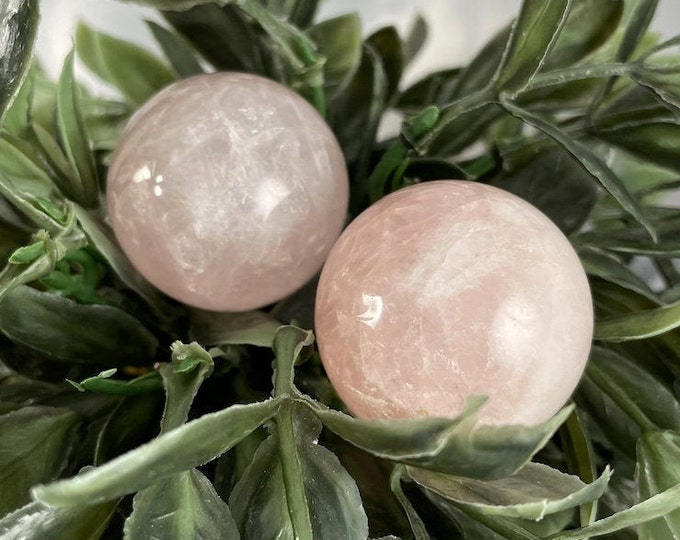 Rose Quartz Crystal Sphere + Stand