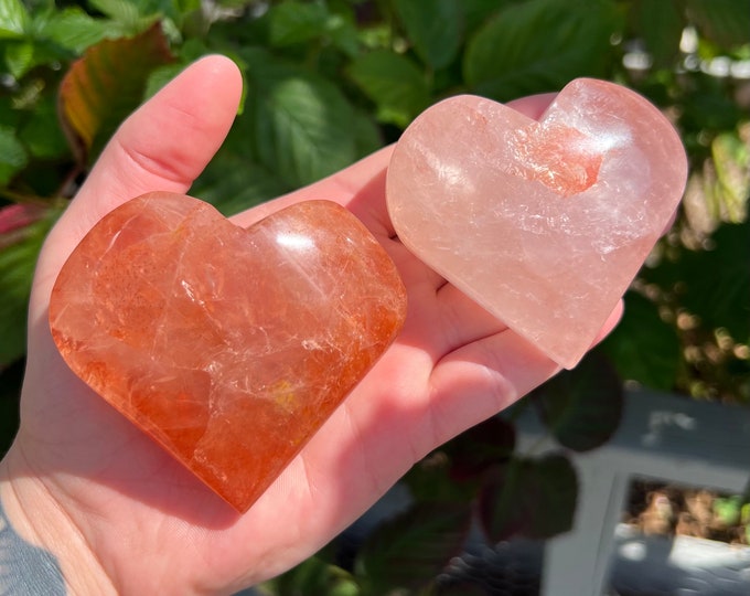 Fire Quartz Heart Crystal