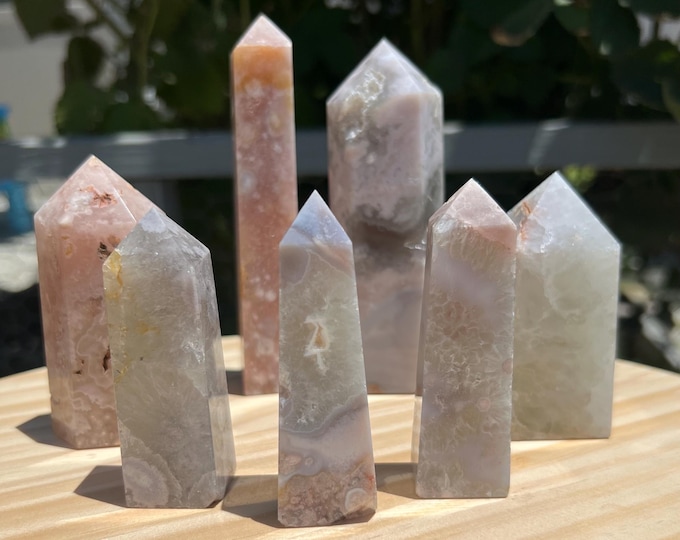 Flower Agate Crystal Towers
