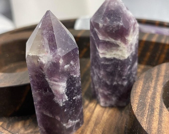 Natural Lepidolite Crystal Tower