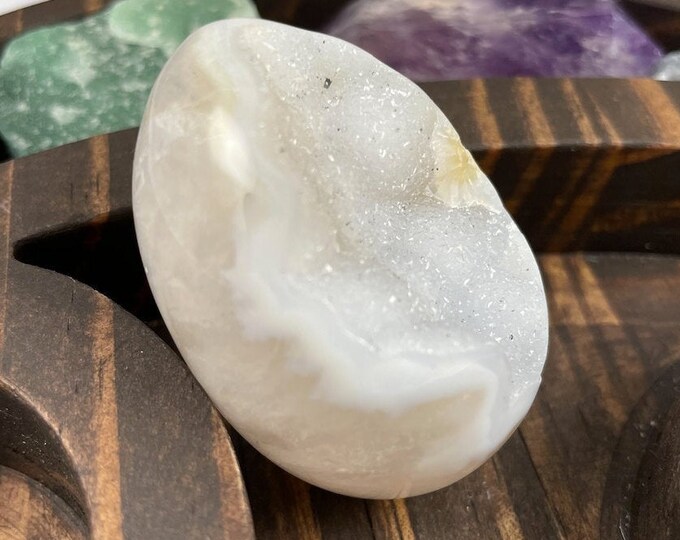 Druzy Agate Cave Egg Crystal