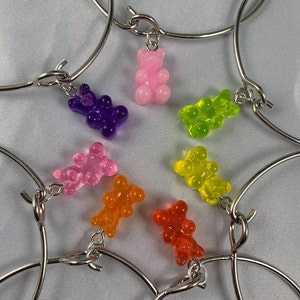 Assorted Color Gummy Bear Bracelet, Gummy Bear Jewelry, Gummy Bear, Stackable Bracelet, Gummy Bear Accessories, Silver Bracelet, Bracelet