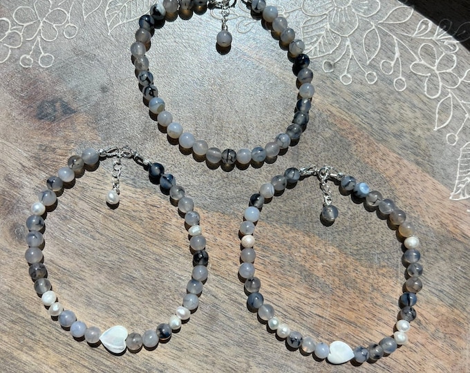 Rutilated Agate Sterling Silver Bracelet