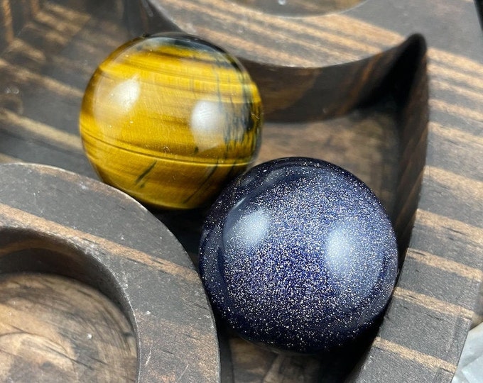 Tigers Eye or Blue Sandstone Crystal Sphere