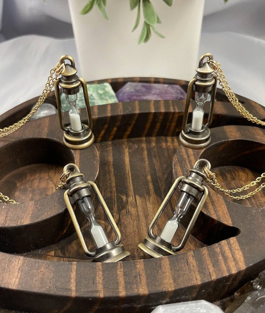 Hour Glass Lamp Necklace Hour Glass Handmade Jewelry Etsy