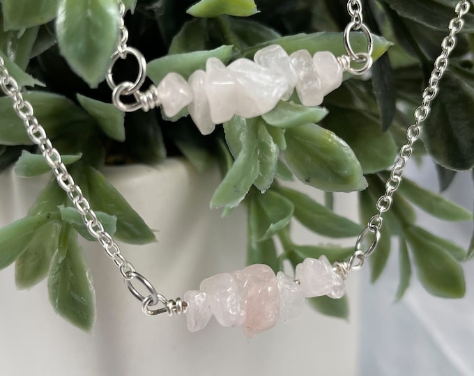 Rose Quartz Crystal Necklace