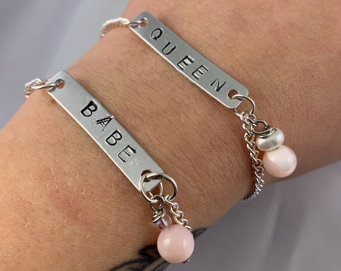 QUEEN & BABE Silver Chain Bracelet