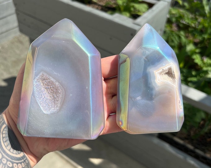 Aura Druzy Agate Towers