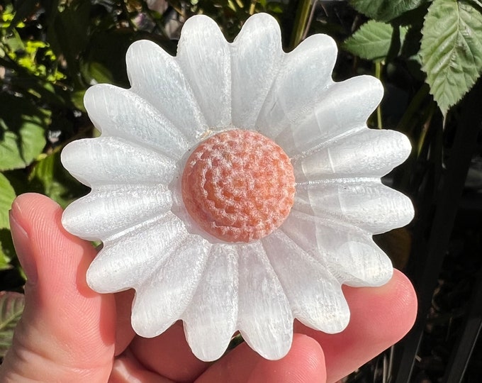 Selenite Daisy Crystal