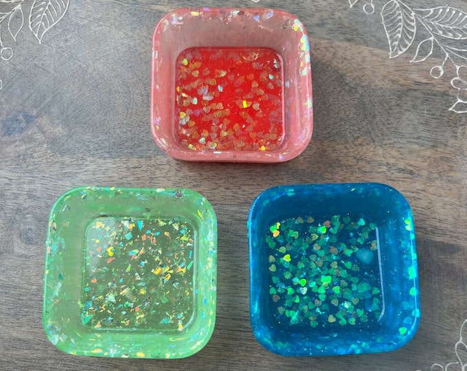 Assorted Color Square Jewelry Dish