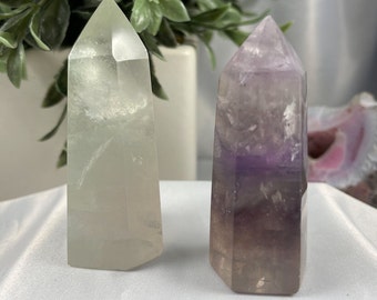 Natural Fluorite Crystal Tower, Fluorite Crystal, Crystal Tower, Crystal Wand, Fluorite Tower, Metaphysical Crystal, Metaphysical, Crystal