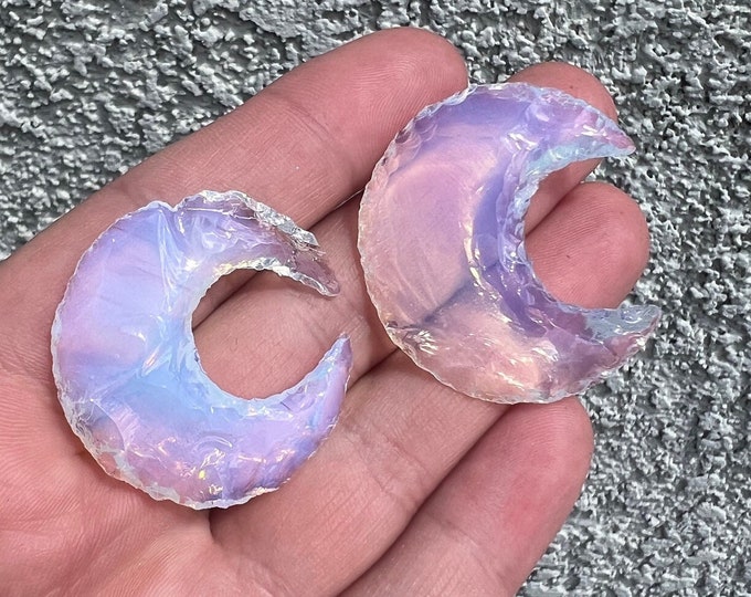 Opalite Crystal Crescent Moon