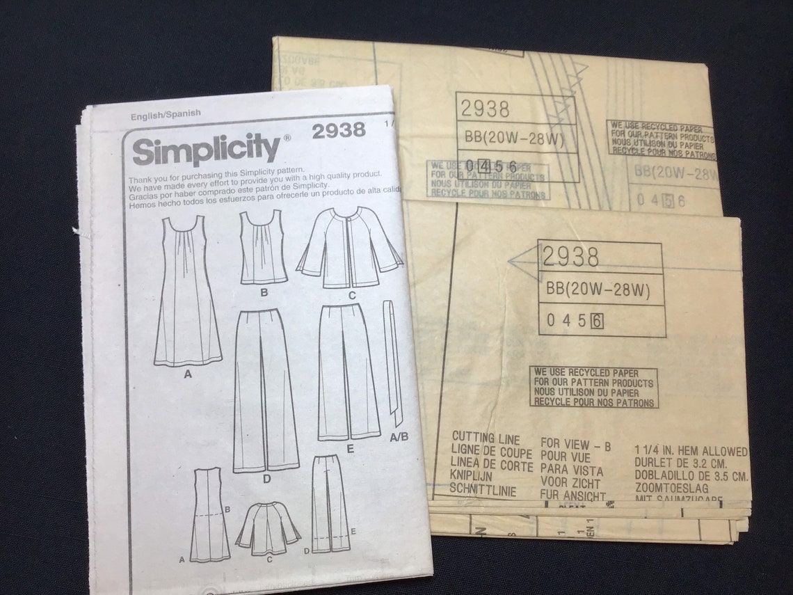 UNCUT Simplicity Sewing Pattern 2938 Women's Dress or Top | Etsy