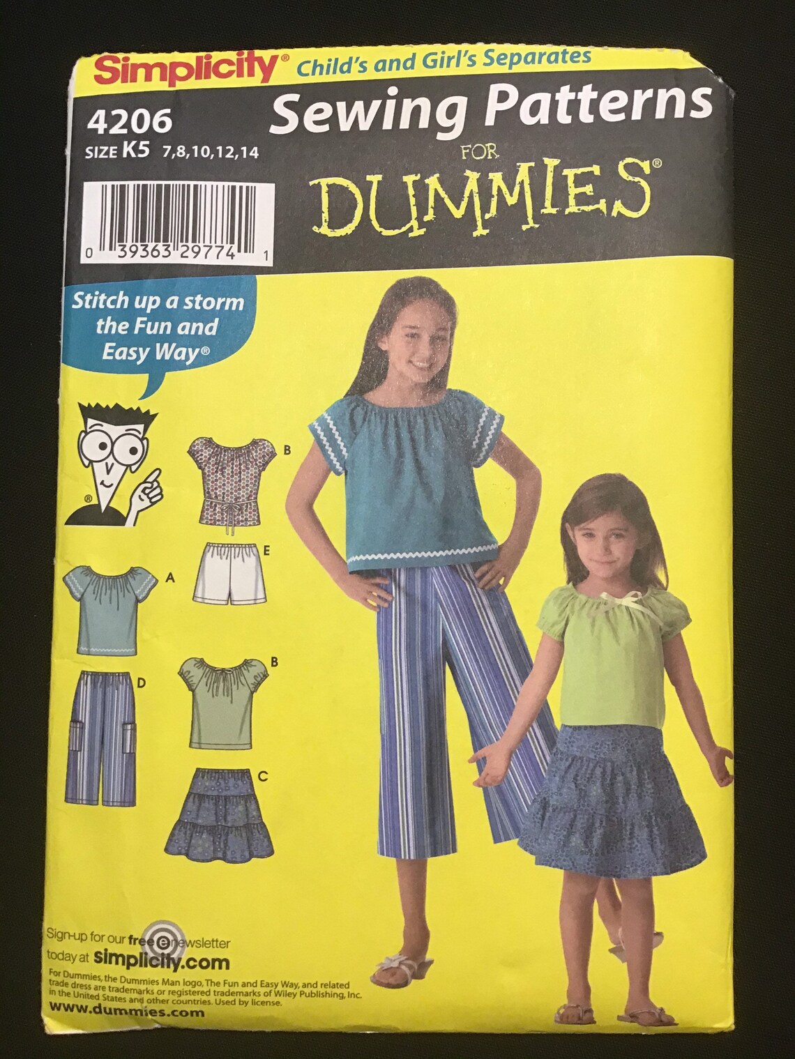 UNCUT Simplicity Sewing Pattern for Dummies 4206 K5 Etsy