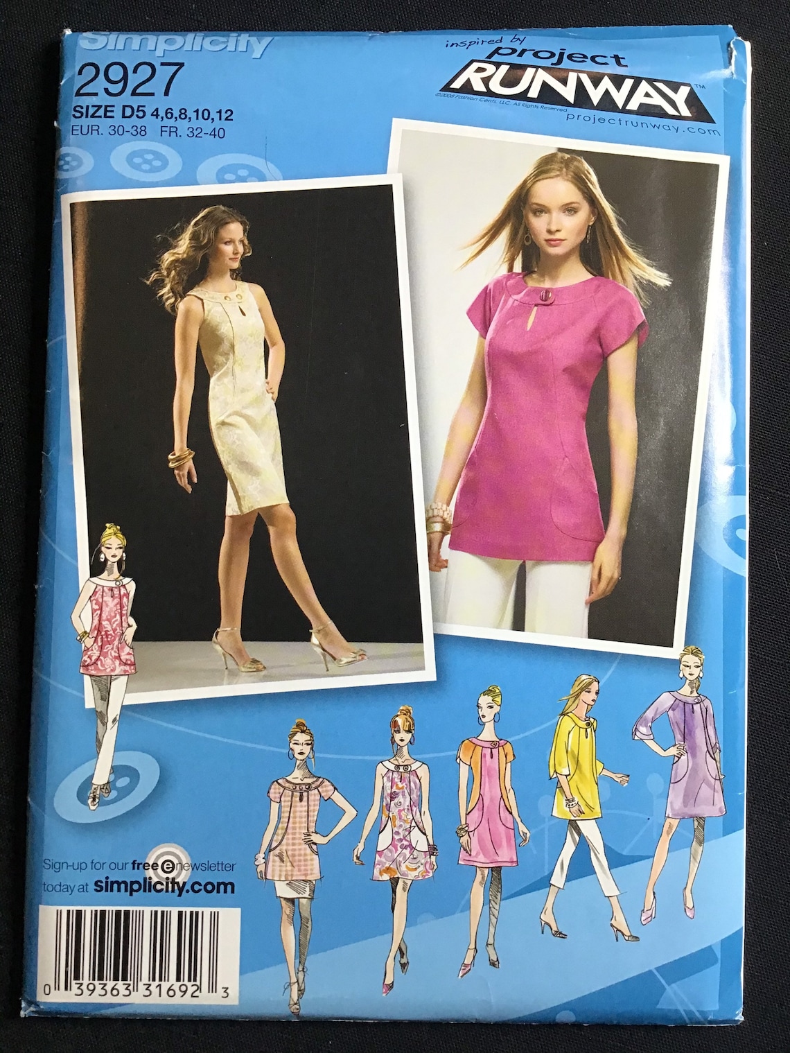 UNCUT Simplicity Project Runway Sewing Pattern 2927 - Etsy
