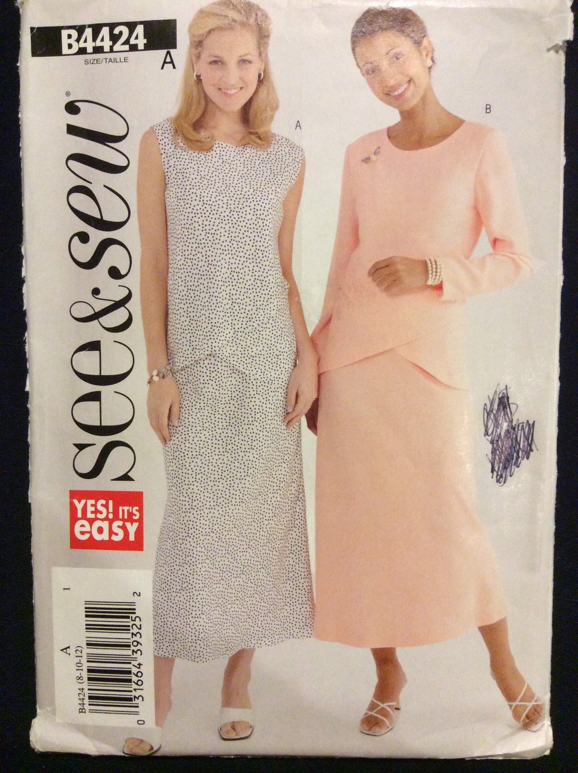 UNCUT Butterick See & Sew Pattern B4424 A Women's Etsy