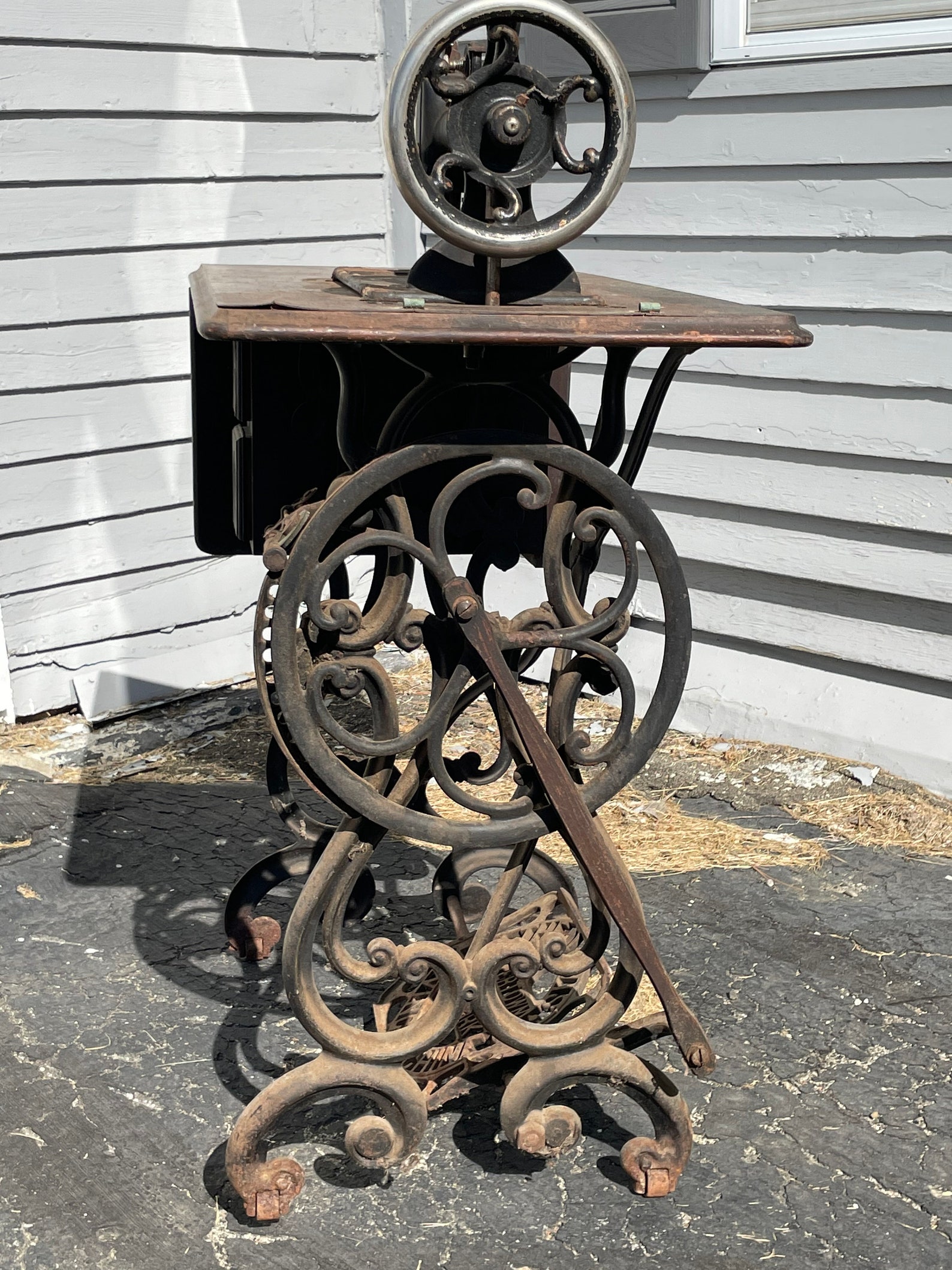 18771880 Rare Antique Davis Full Treadle Sewing Machine Etsy