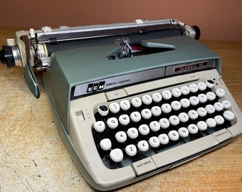 1969 Smith-Corona Classic 12 Working Vintage Portable Typewriter w New Ink