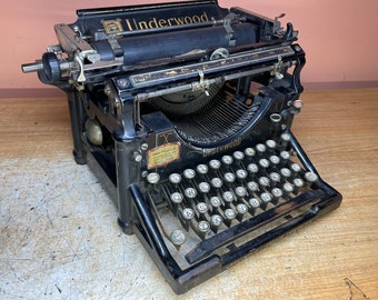 1910 Underwood No.4 Working Antique Desktop Typewriter w New Ink