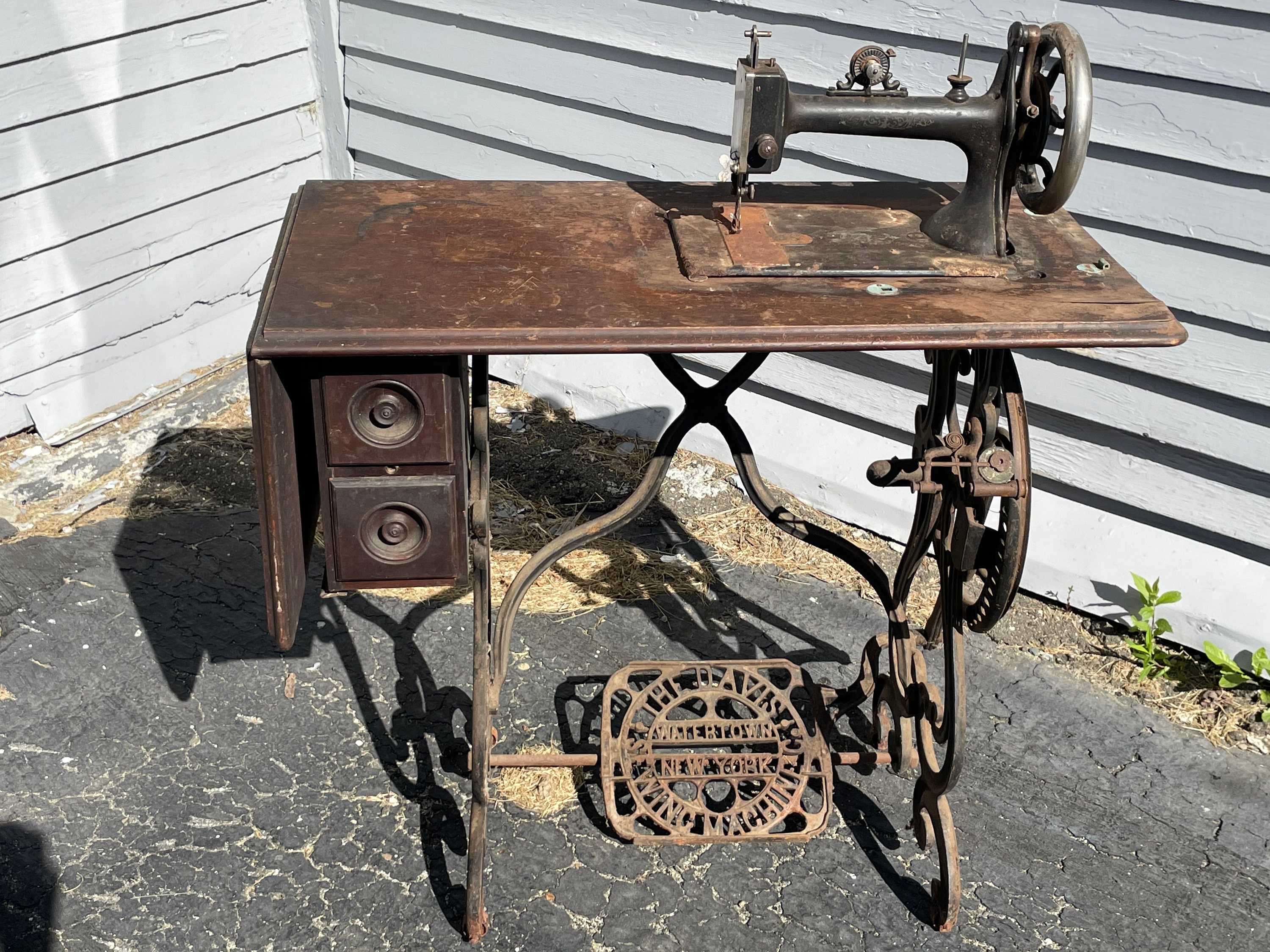 18771880 Rare Antique Davis Full Treadle Sewing Machine Etsy