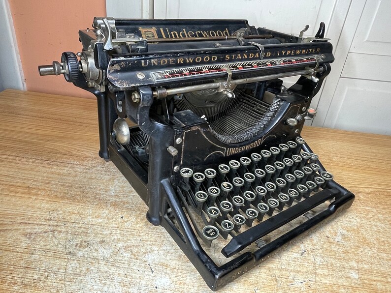 1921 Underwood No.3 Antique Desktop Typewriter Working w New image 1