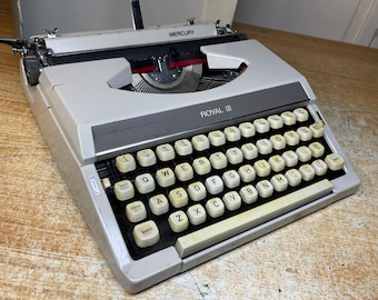 1971 Royal Mercury Working Vintage Portable Typewriter w New Ink