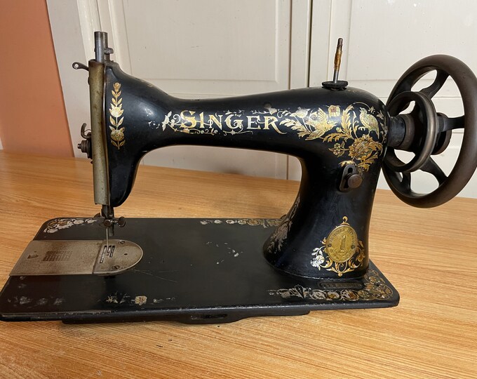 1905 Antique Singer Sewing Machine Model 15 Pheasant Decals Etsy