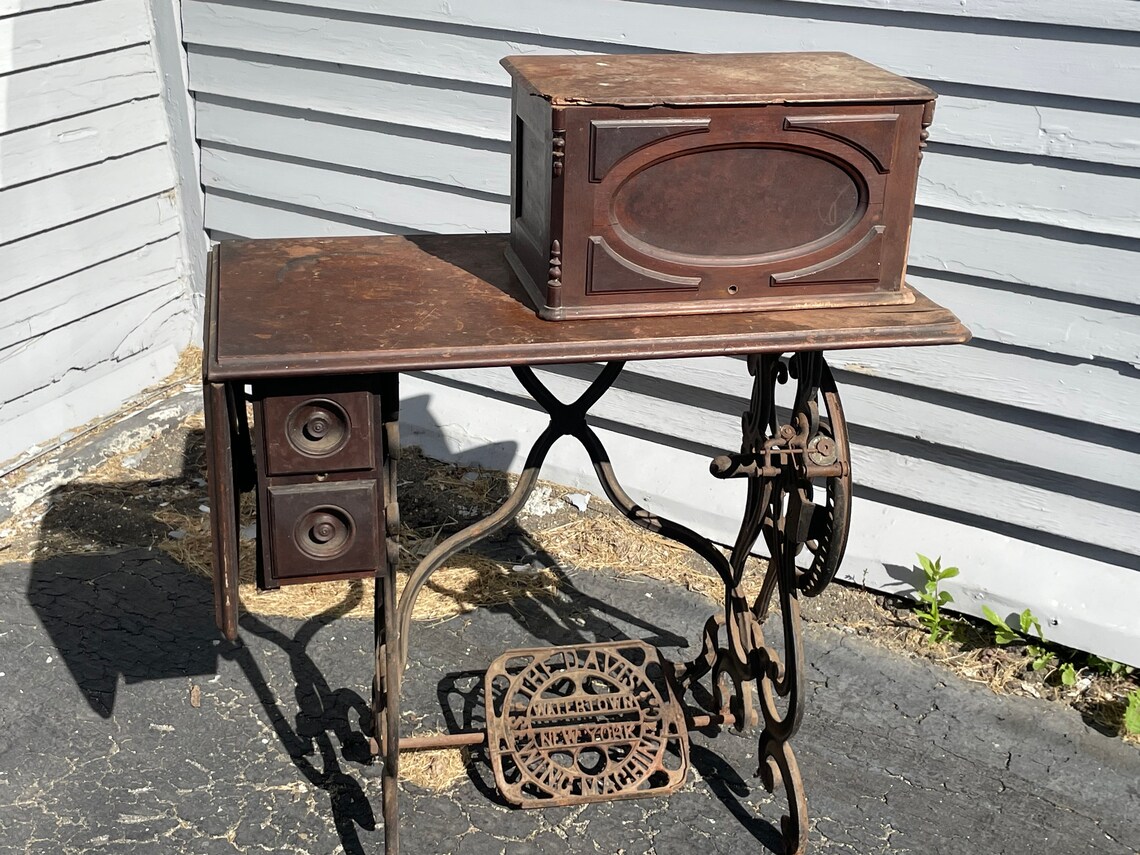 18771880 Rare Antique Davis Full Treadle Sewing Machine Etsy
