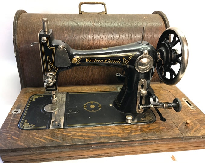 Antique Western Electric Sewing Machine W Case - Etsy
