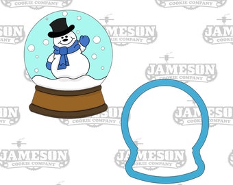 Snow Globe Cookie Cutter - Snowglobe Winterland Snowman