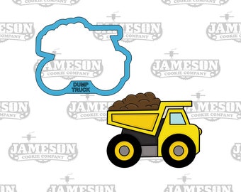 Dump Truck Hauling Dirt Cookie Cutter - Construction Theme Birthday Party