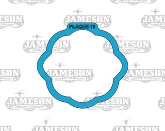 Plaque #10 Cookie Cutter - Frame, Label Shape, Banner