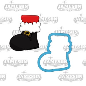 Cortador de galletas de bota de Papá Noel - Papá Noel - Viejo San Nicolás - Cortador de galletas navideño